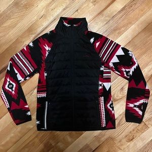 Ralph Lauren Southwestern Fleece Puffer jacket Womens Sz S